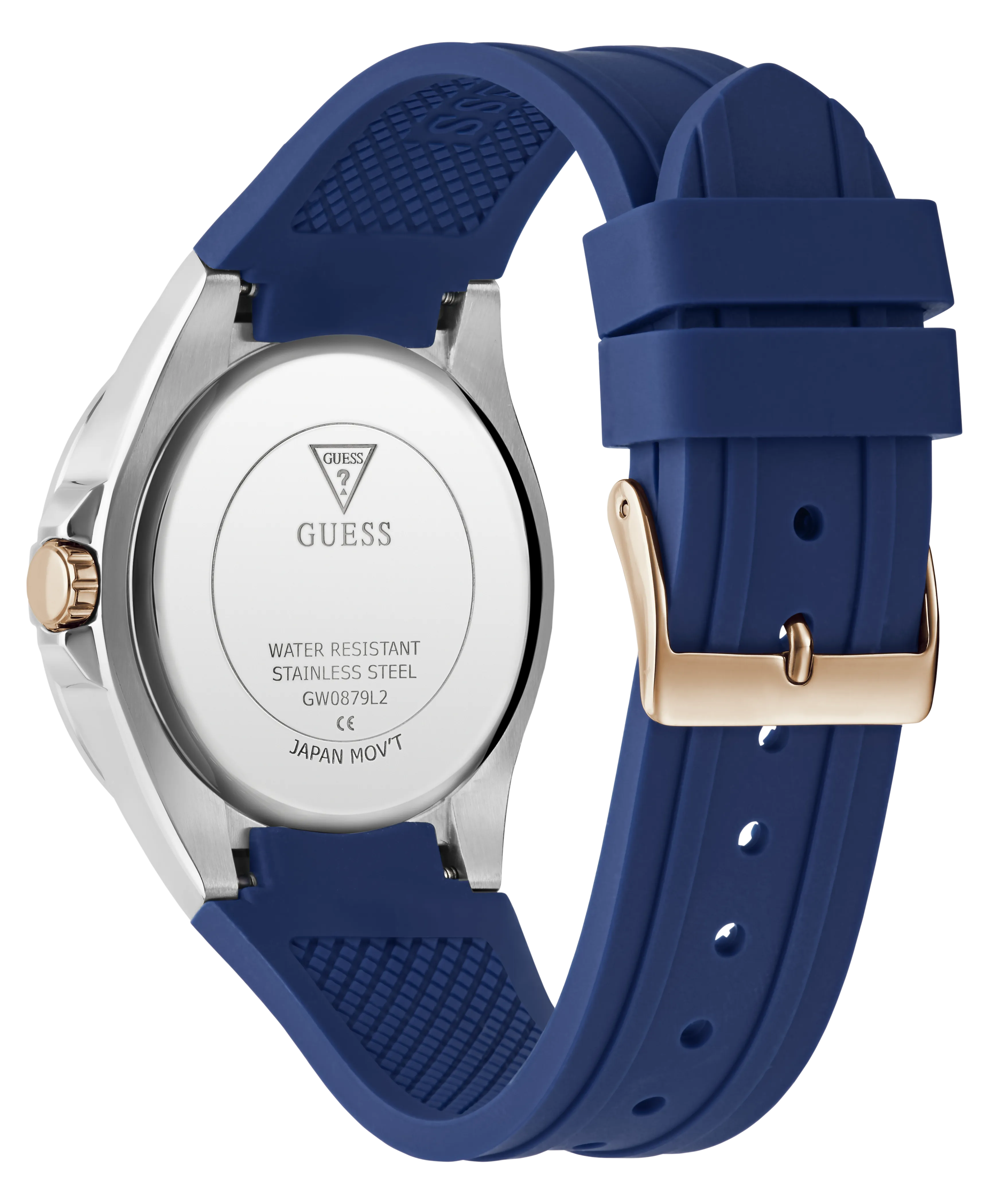 GUESS Ladies Blue 2-Tone Multi-function Watch