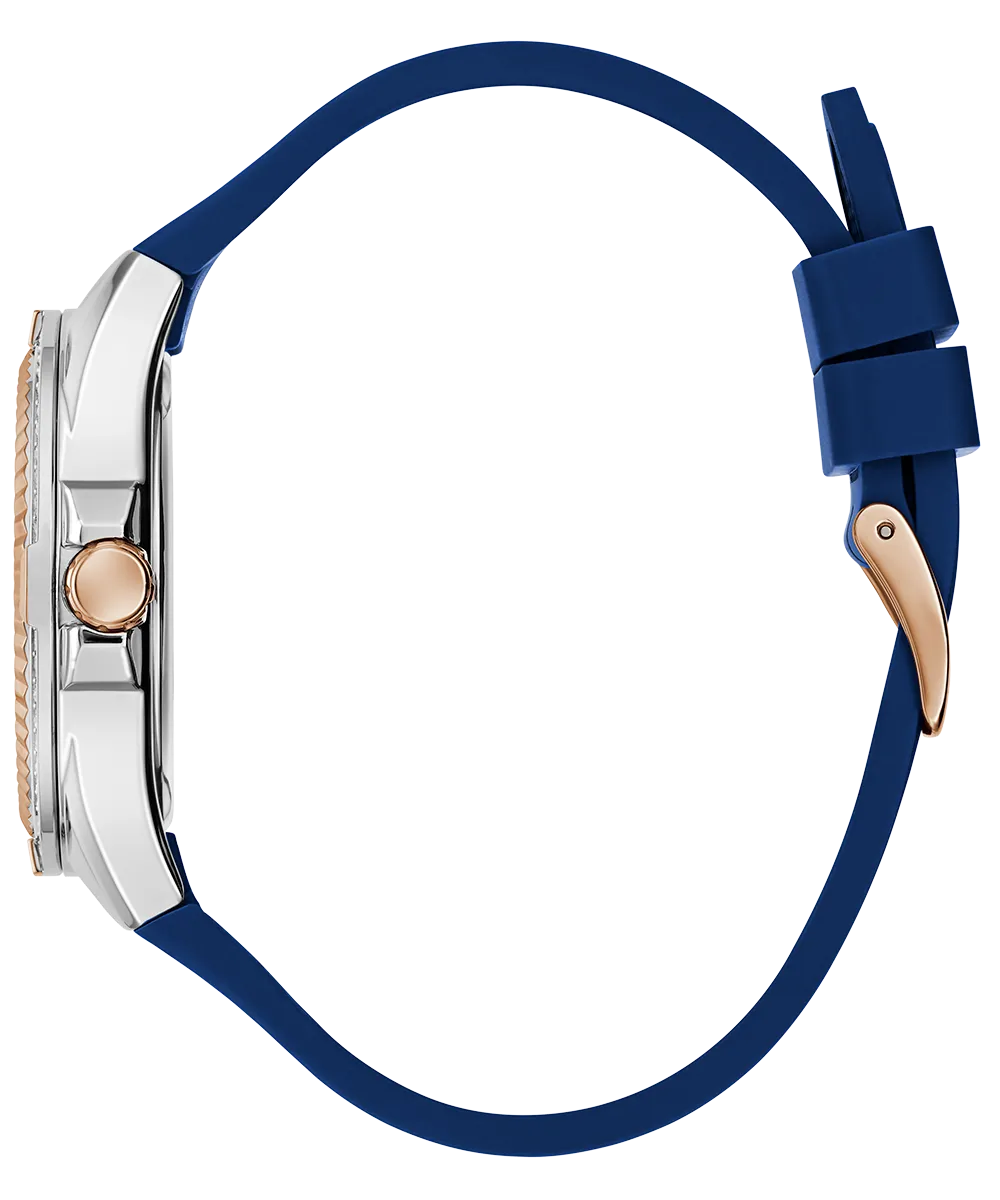 GUESS Ladies Blue 2-Tone Multi-function Watch