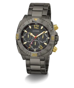 GUESS Mens Gunmetal Multi-function Watch