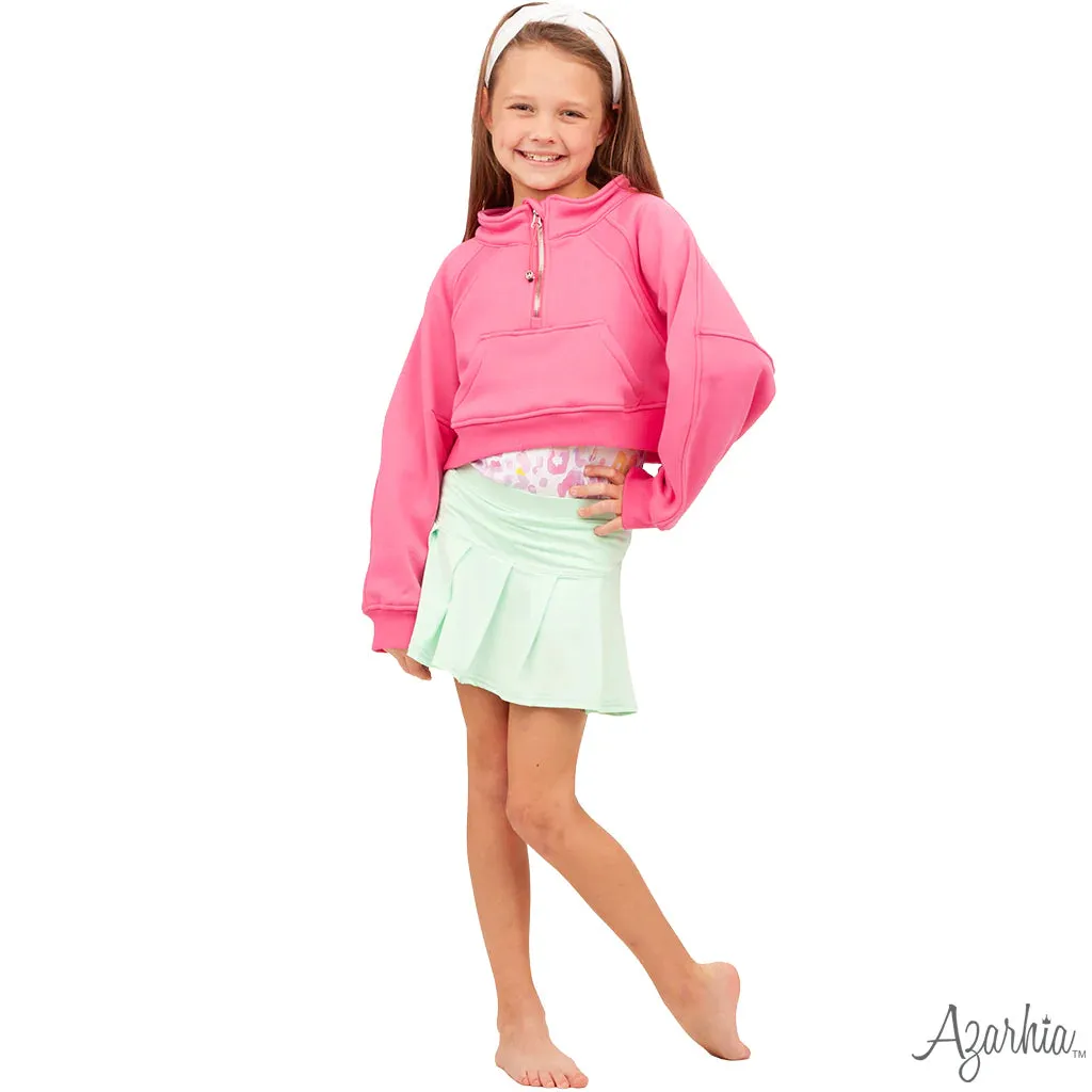 Hot Pink Oversized Cropped Sweatshirt