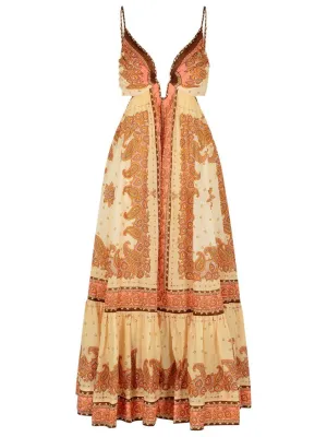 'Maxine' Orange Cotton Dress