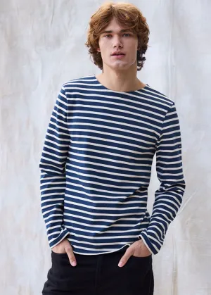 MERIDIEN MODERNE - Original Breton Shirt | Heavyweight Cotton | Men Fit (NAVY / ECRU)