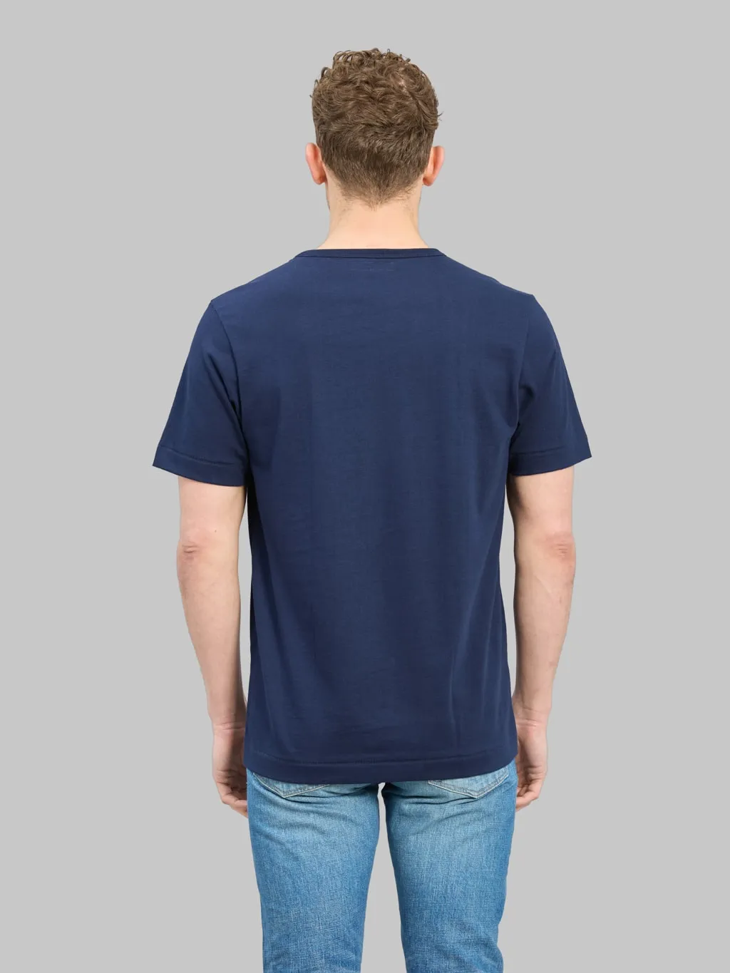 Merz b. Schwanen 2M15 Sturdy Jersey 6.8oz Crewneck Classic Fit T-Shirt Ink Blue