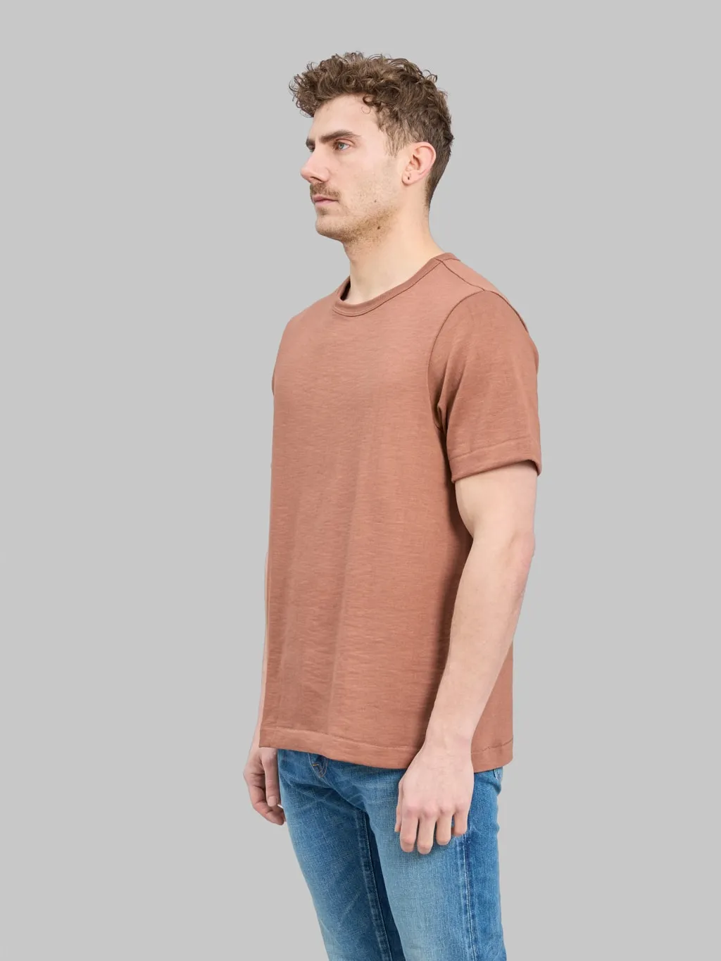Merz b. Schwanen 2S14 Super Heavyweight 13.4oz Crewneck Loopwheeled Relaxed Fit T-Shirt Nut