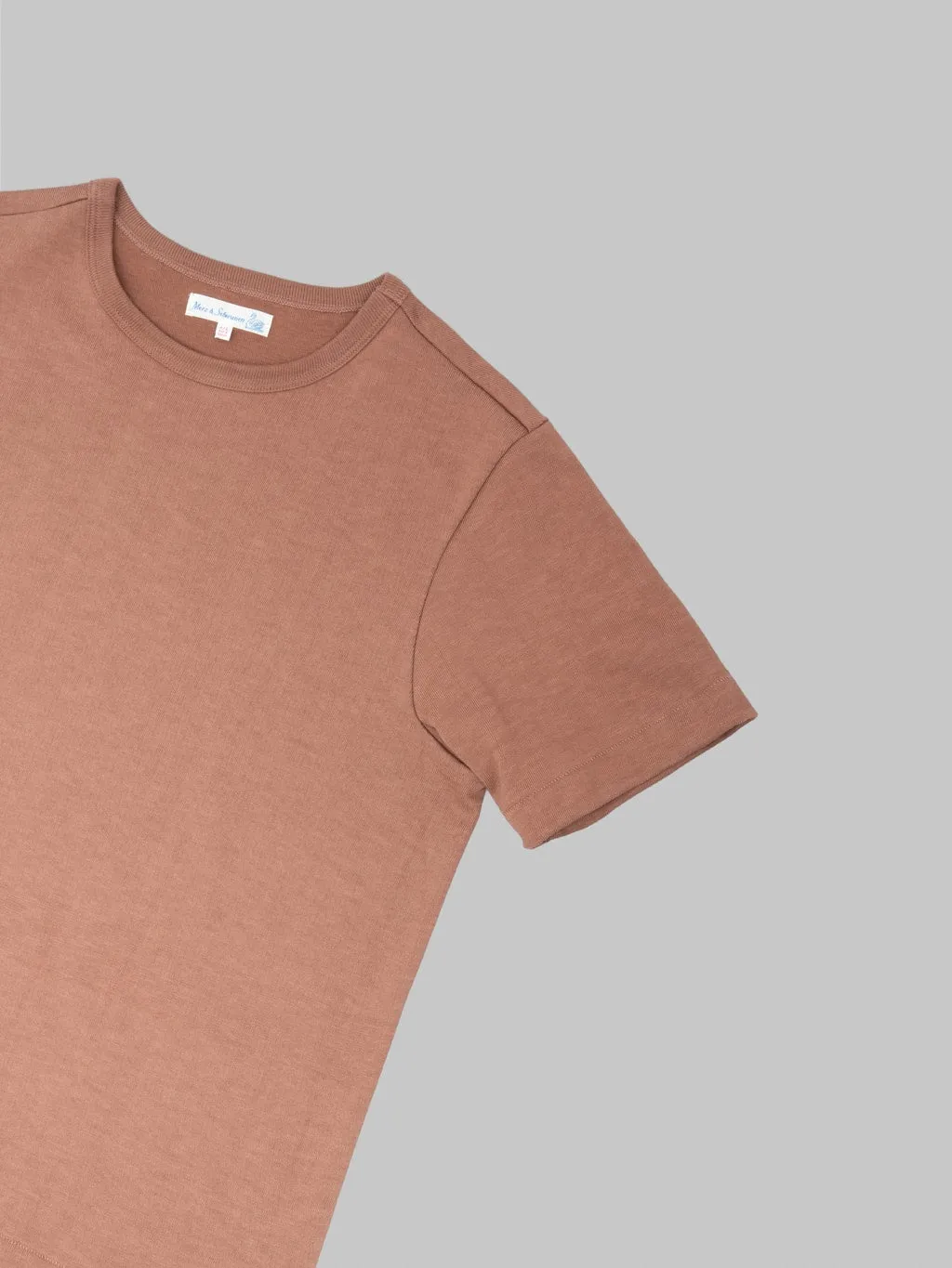 Merz b. Schwanen 2S14 Super Heavyweight 13.4oz Crewneck Loopwheeled Relaxed Fit T-Shirt Nut