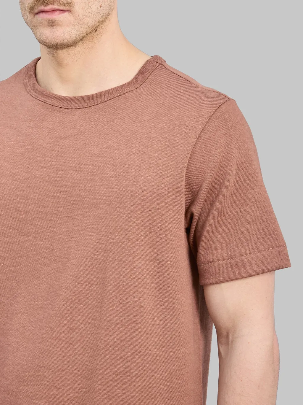 Merz b. Schwanen 2S14 Super Heavyweight 13.4oz Crewneck Loopwheeled Relaxed Fit T-Shirt Nut
