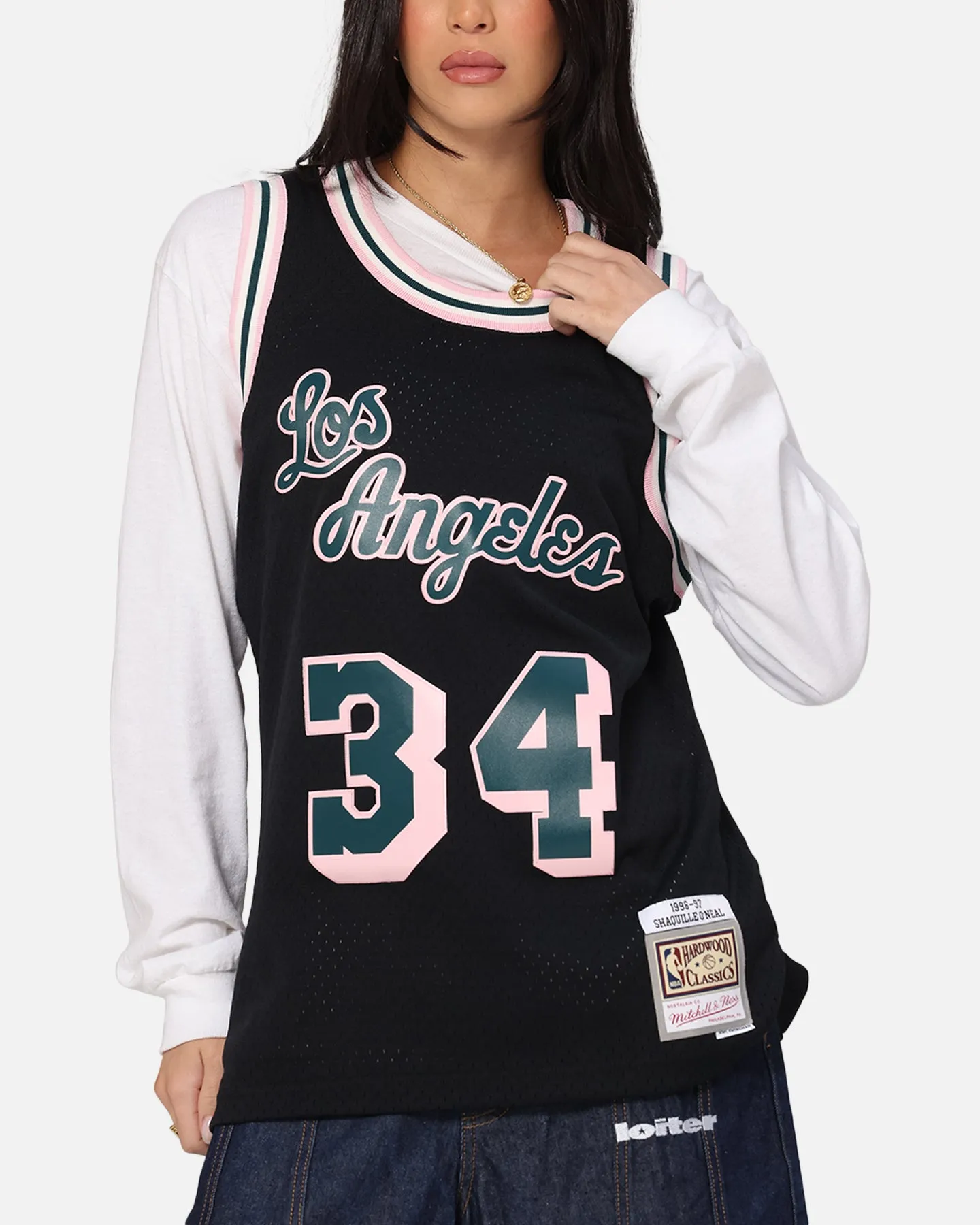 Mitchell & Ness Los Angeles Lakers Shaquille O'Neal 'Deep Emerald' Swing Jersey Black