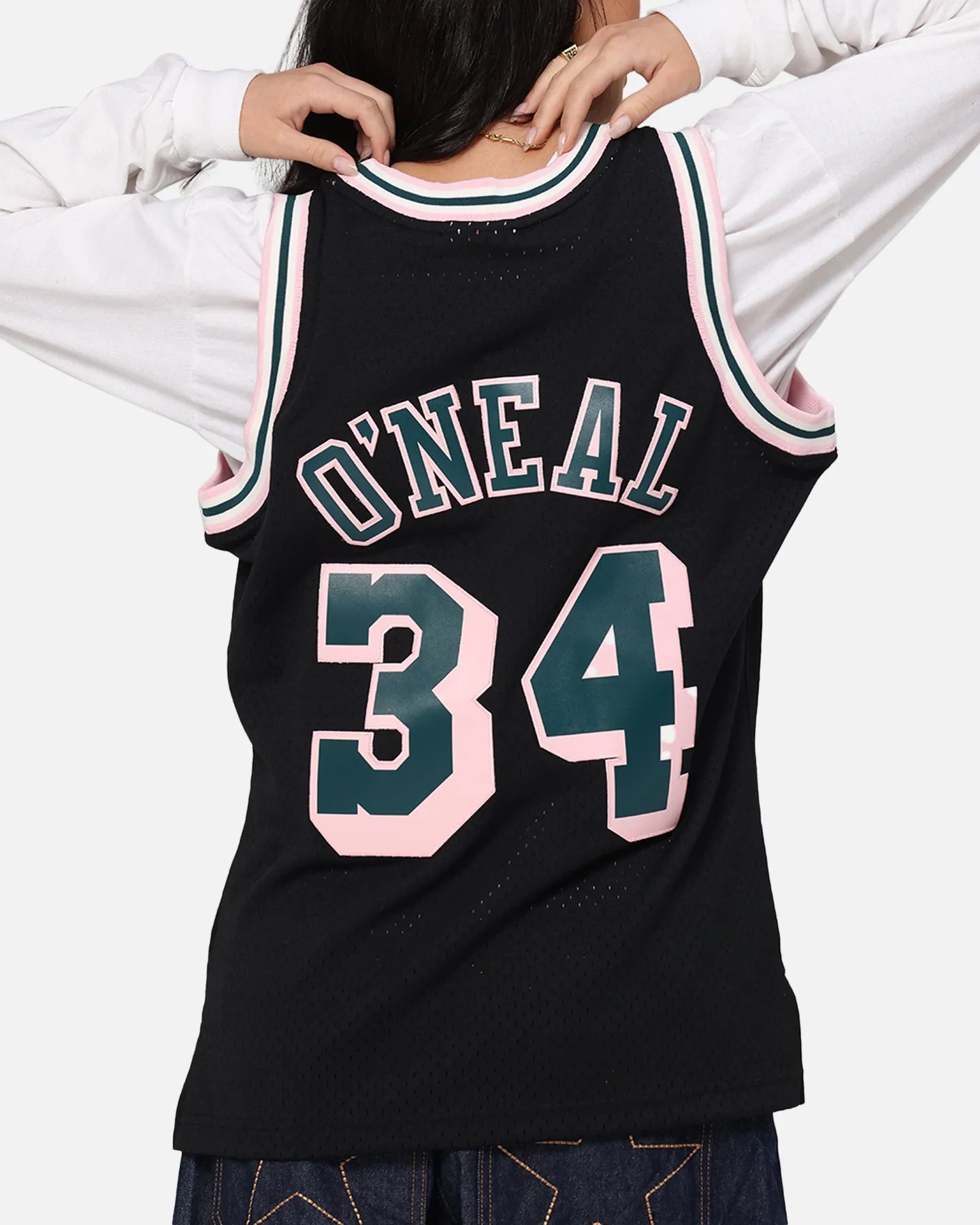 Mitchell & Ness Los Angeles Lakers Shaquille O'Neal 'Deep Emerald' Swing Jersey Black