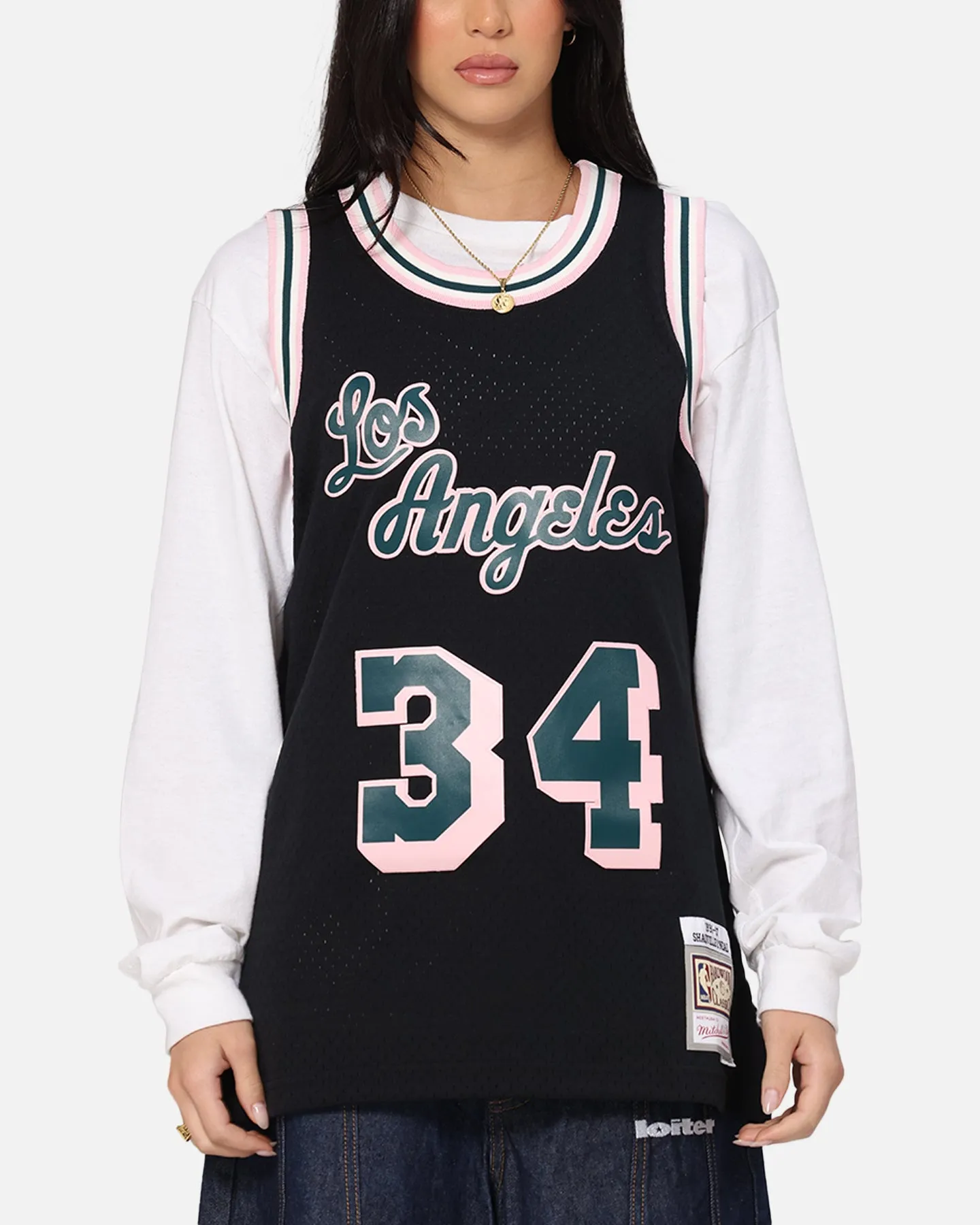 Mitchell & Ness Los Angeles Lakers Shaquille O'Neal 'Deep Emerald' Swing Jersey Black