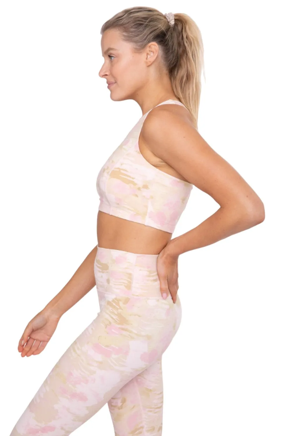 Mono B Cross Back High Neck Bra Top AT3184