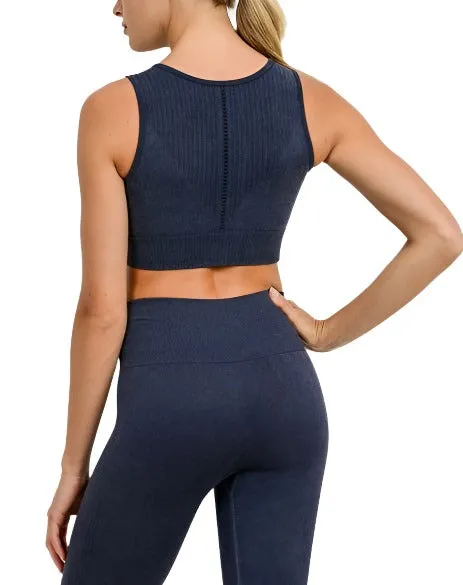 Mono B Seamless Triangle Perforated Sports Bra AT2649