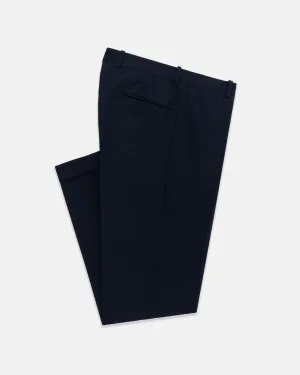 NAVY SEERSUCKER TROUSERS