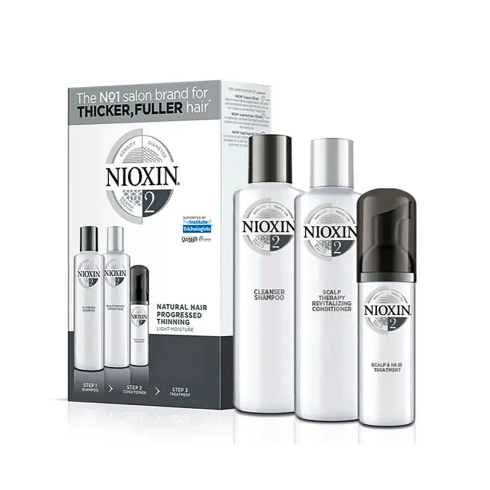 Nioxin Thicker Fuller Hair Natural Hair Progressed Thinning Light Moisture System 2