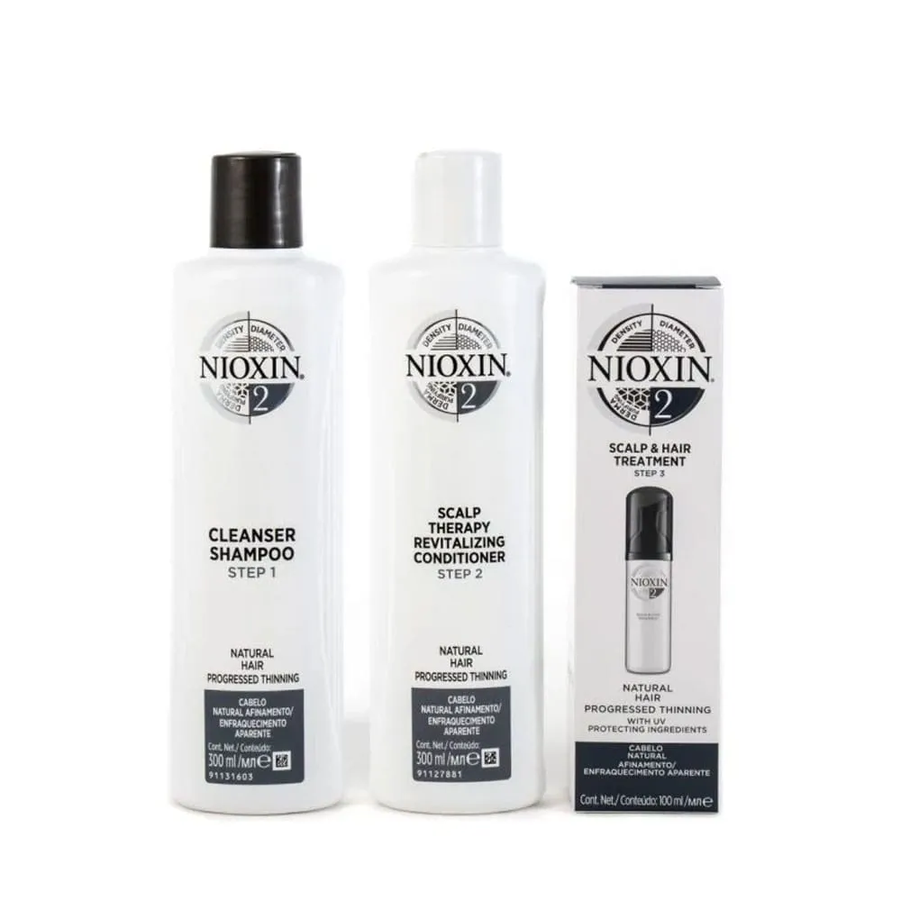 Nioxin Thicker Fuller Hair Natural Hair Progressed Thinning Light Moisture System 2
