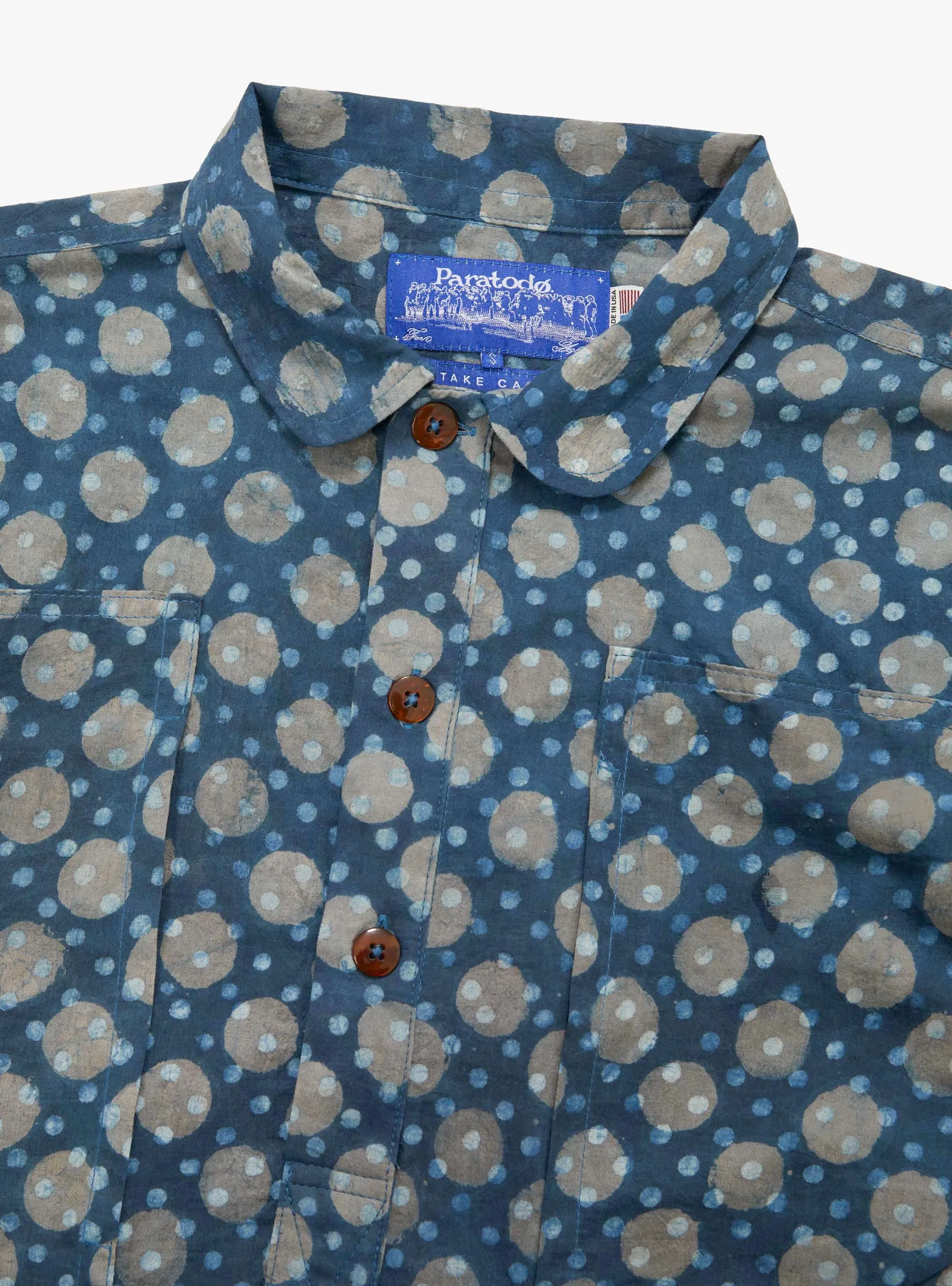 Obra Shirt Indigo Circles Mix