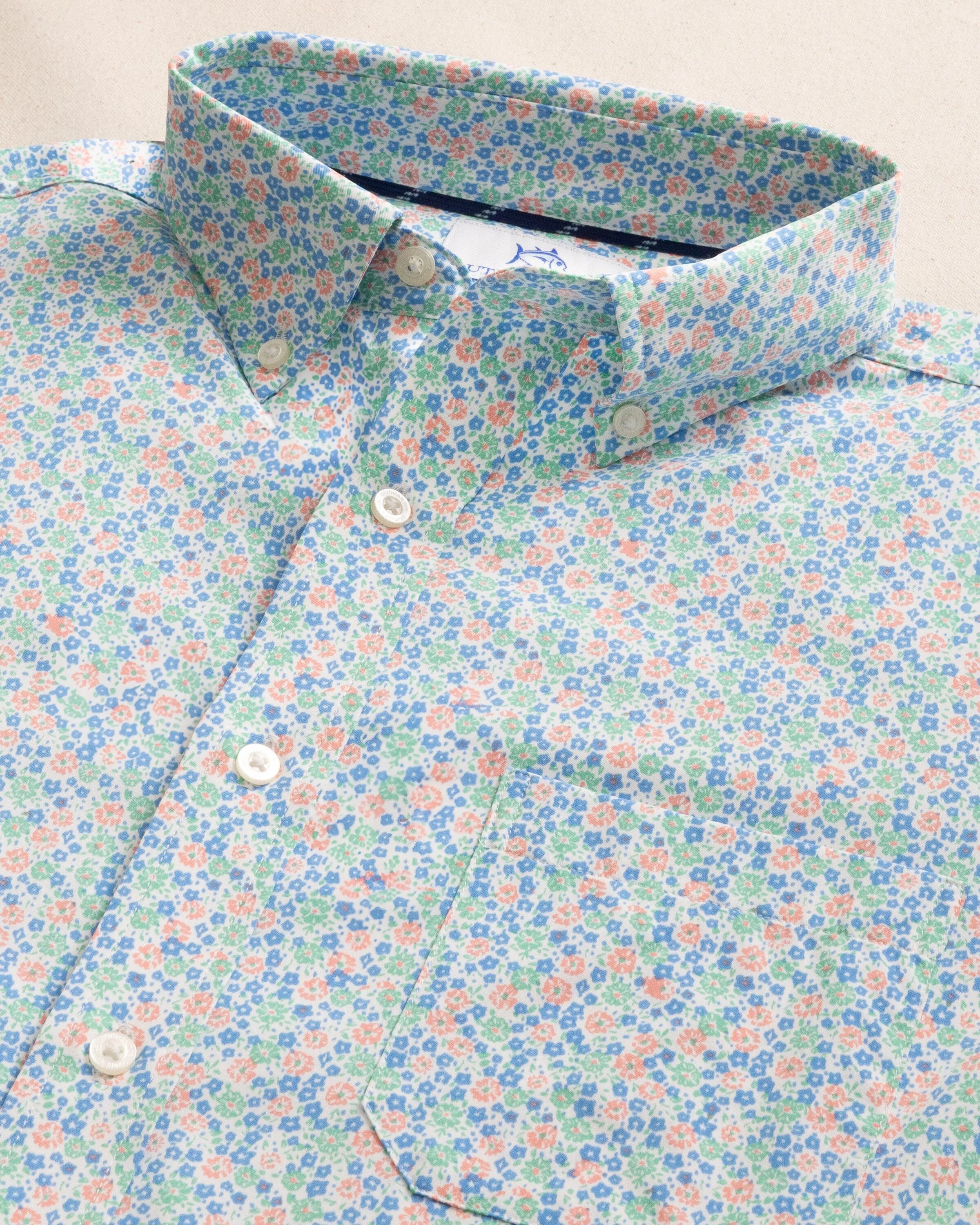 Petal Party Intercoastal Short Sleeve Sport Shirt