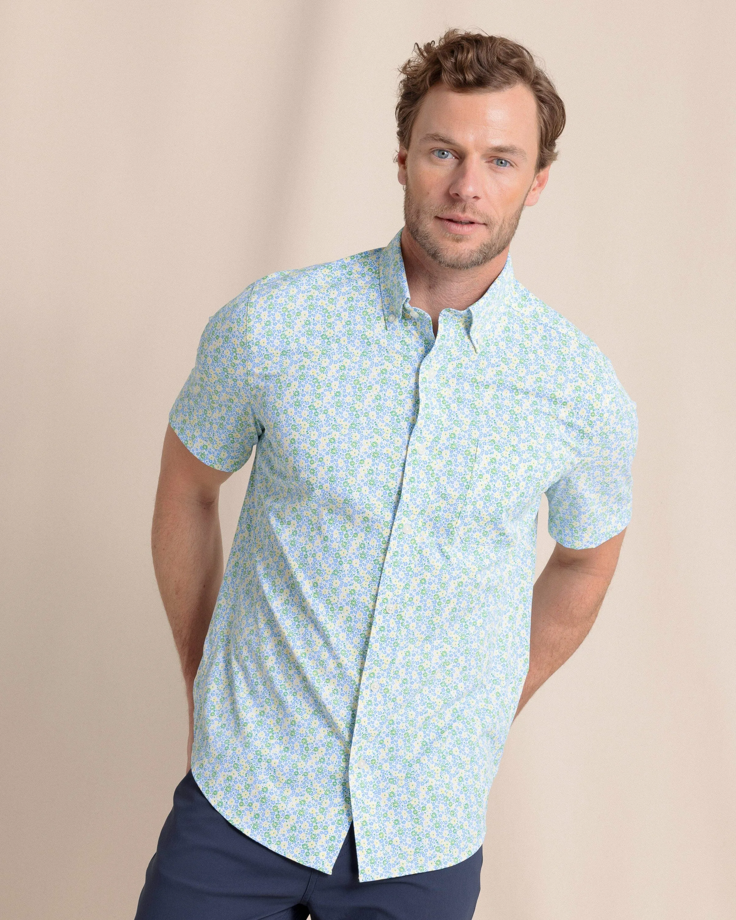 Petal Party Intercoastal Short Sleeve Sport Shirt