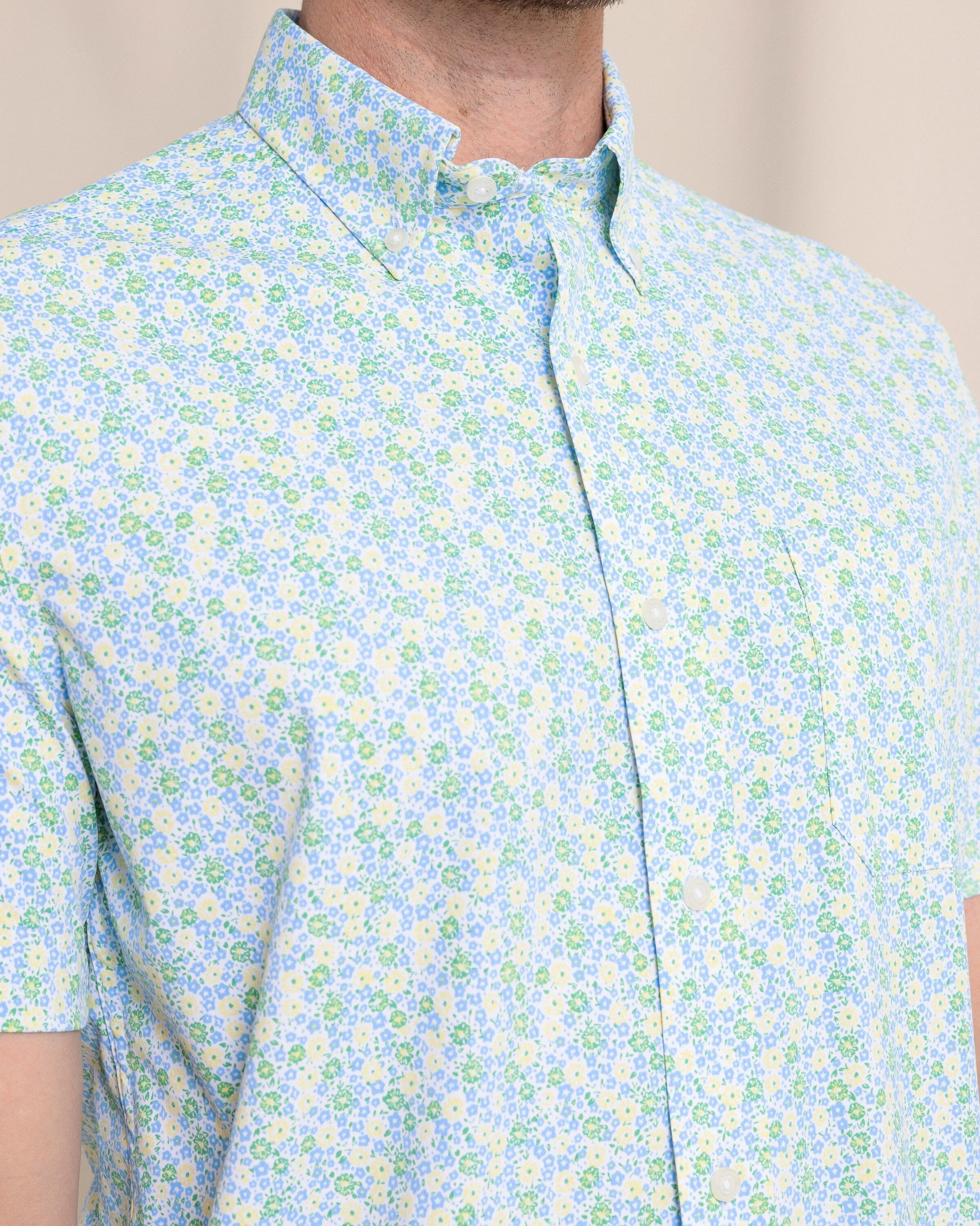 Petal Party Intercoastal Short Sleeve Sport Shirt