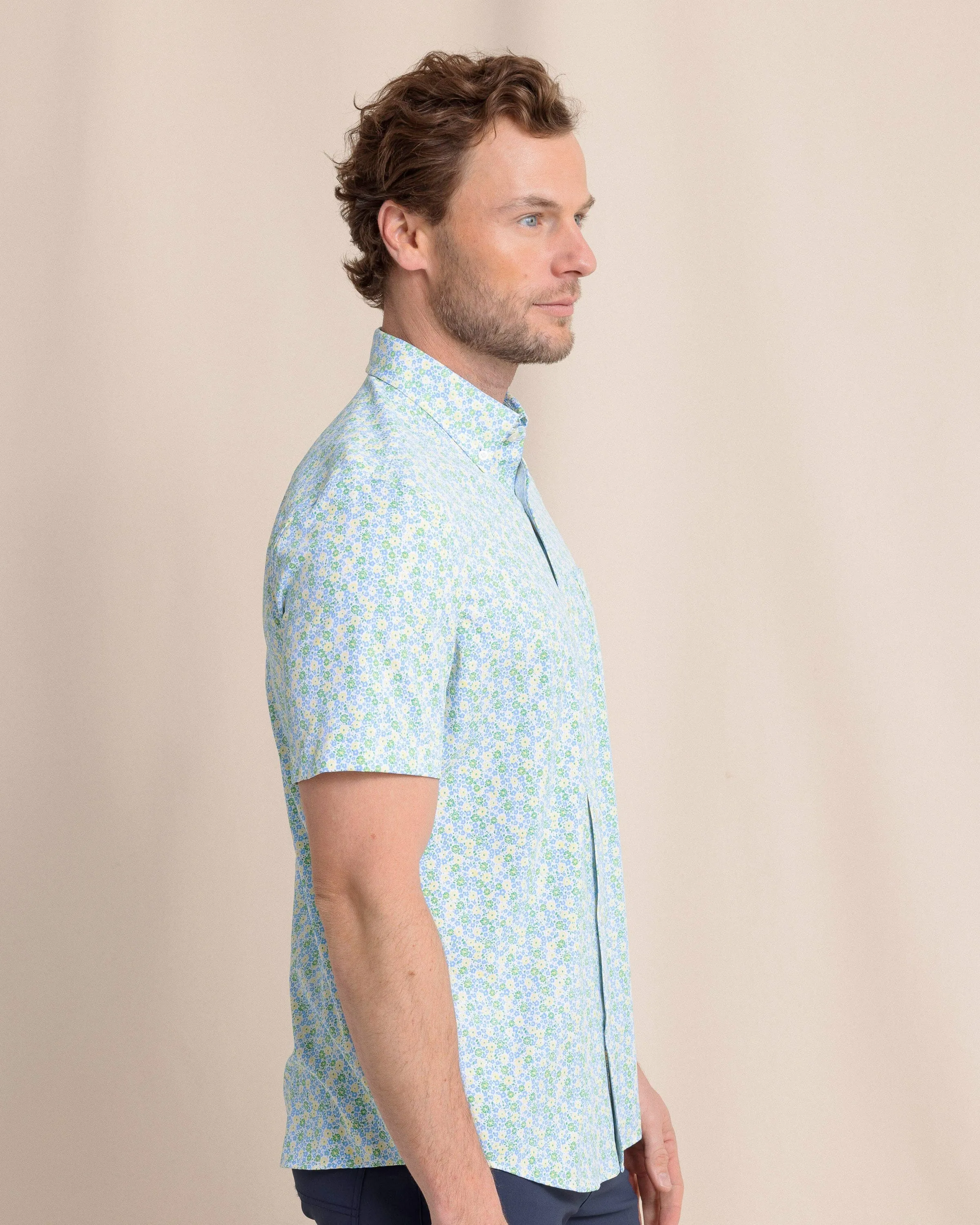 Petal Party Intercoastal Short Sleeve Sport Shirt