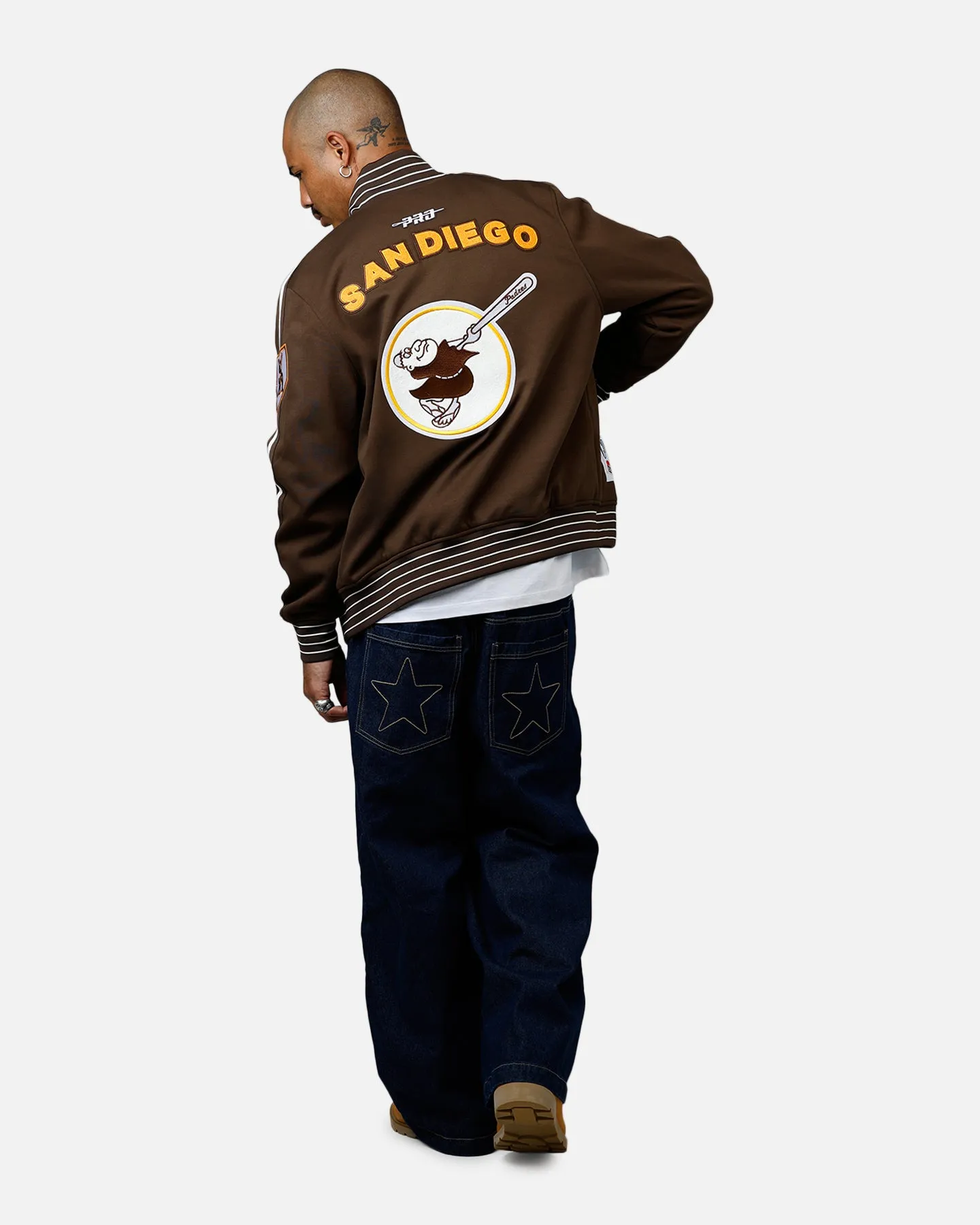 Pro Standard San Diego Padres Double Knit Jacket Brown