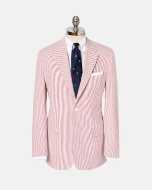 RED/WHITE COTTON SEERSUCKER SPORT COAT
