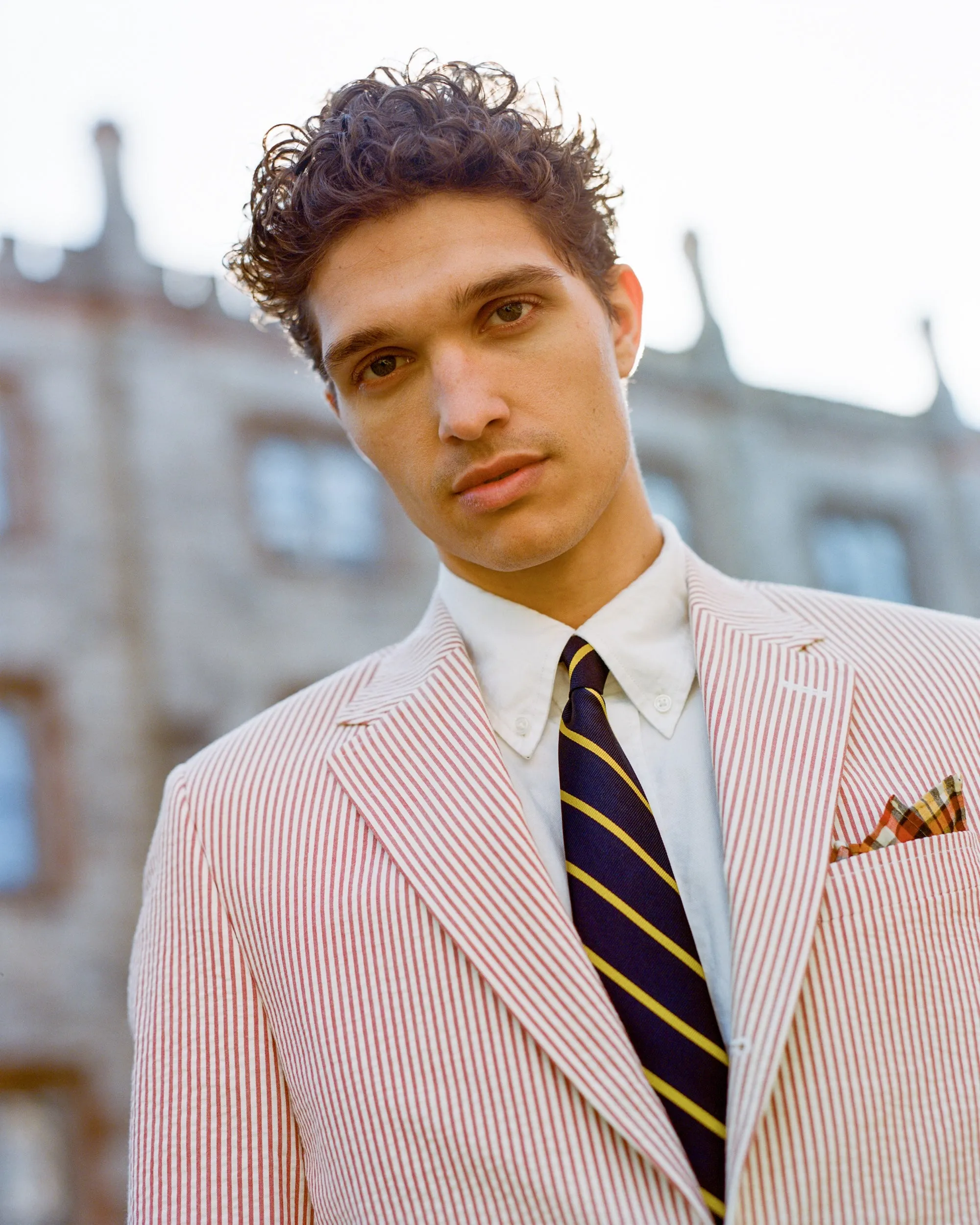 RED/WHITE COTTON SEERSUCKER SPORT COAT