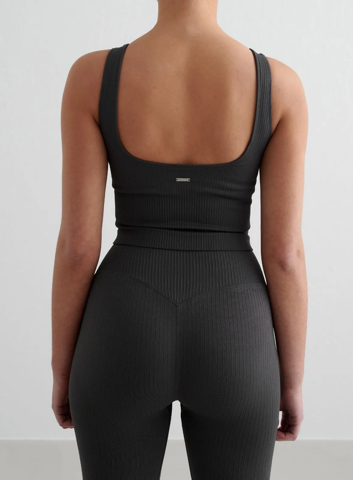 Shadow Grey Ribbed Seamless Shaping Bralette
