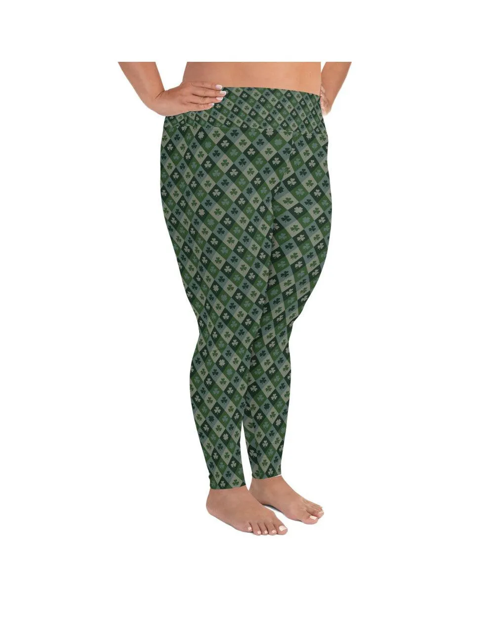 Shamrock Pattern Plus Size Leggings