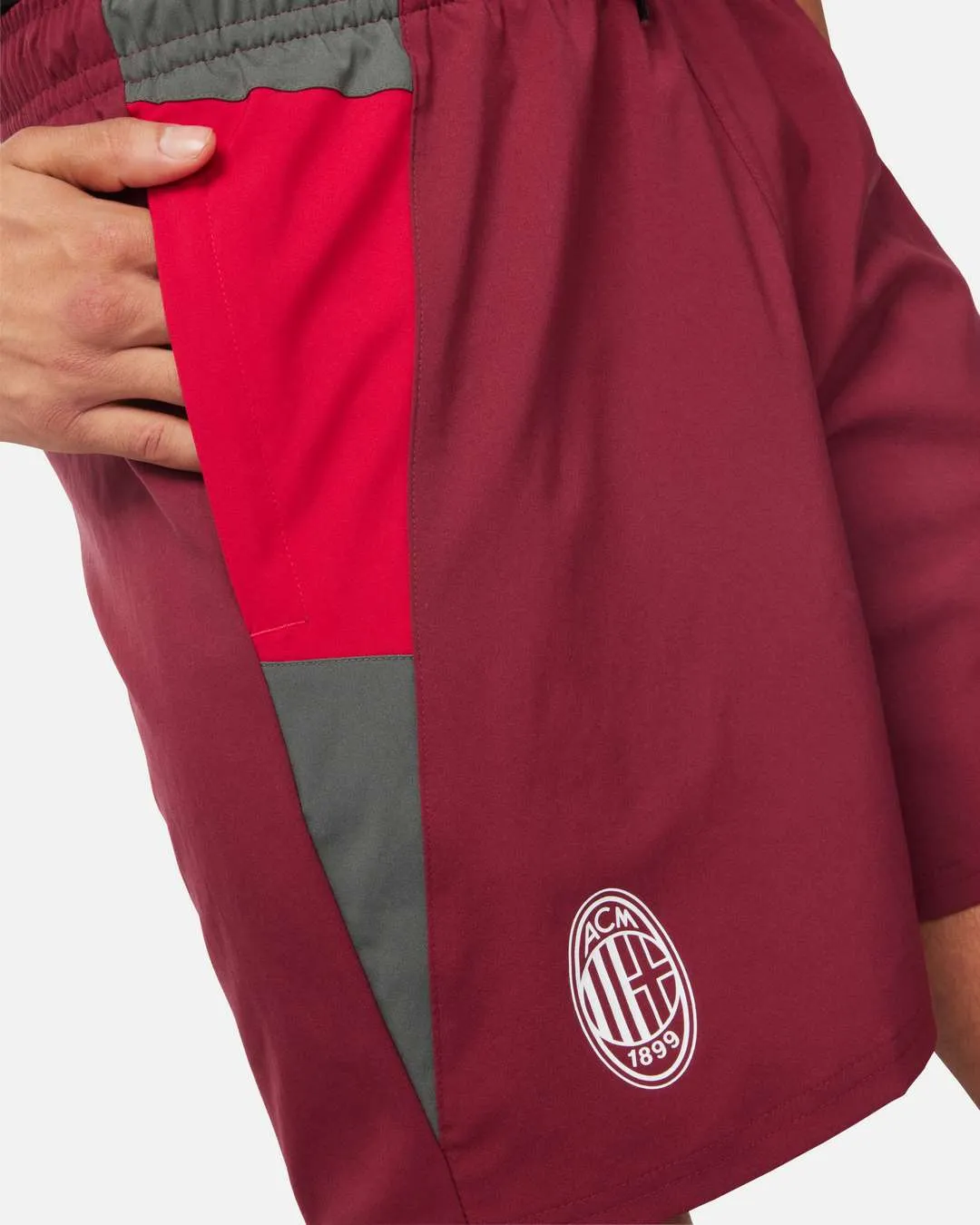 Short d'entrainement AC Milan -  Rouge/Gris