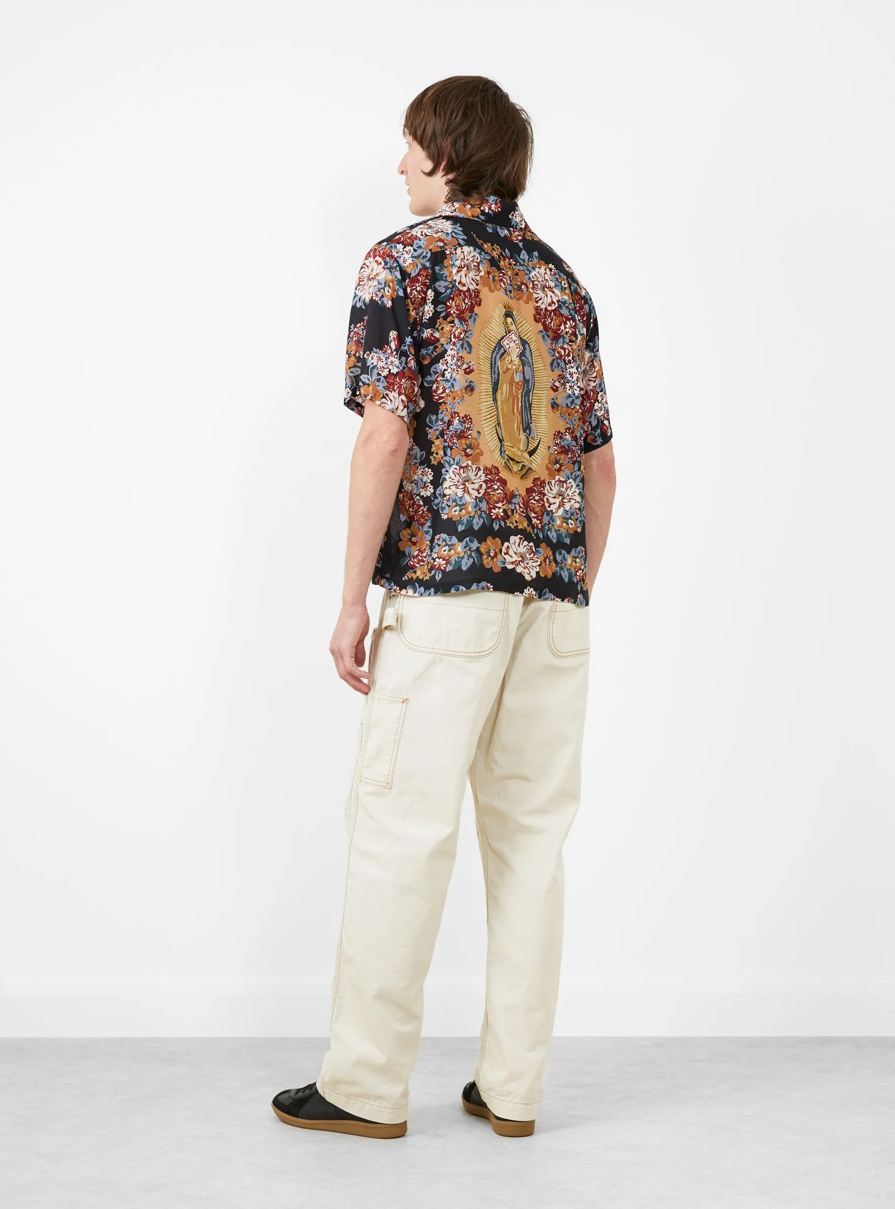 Silk Rayon Champetre Maria Wrangle Aloha Collar Black