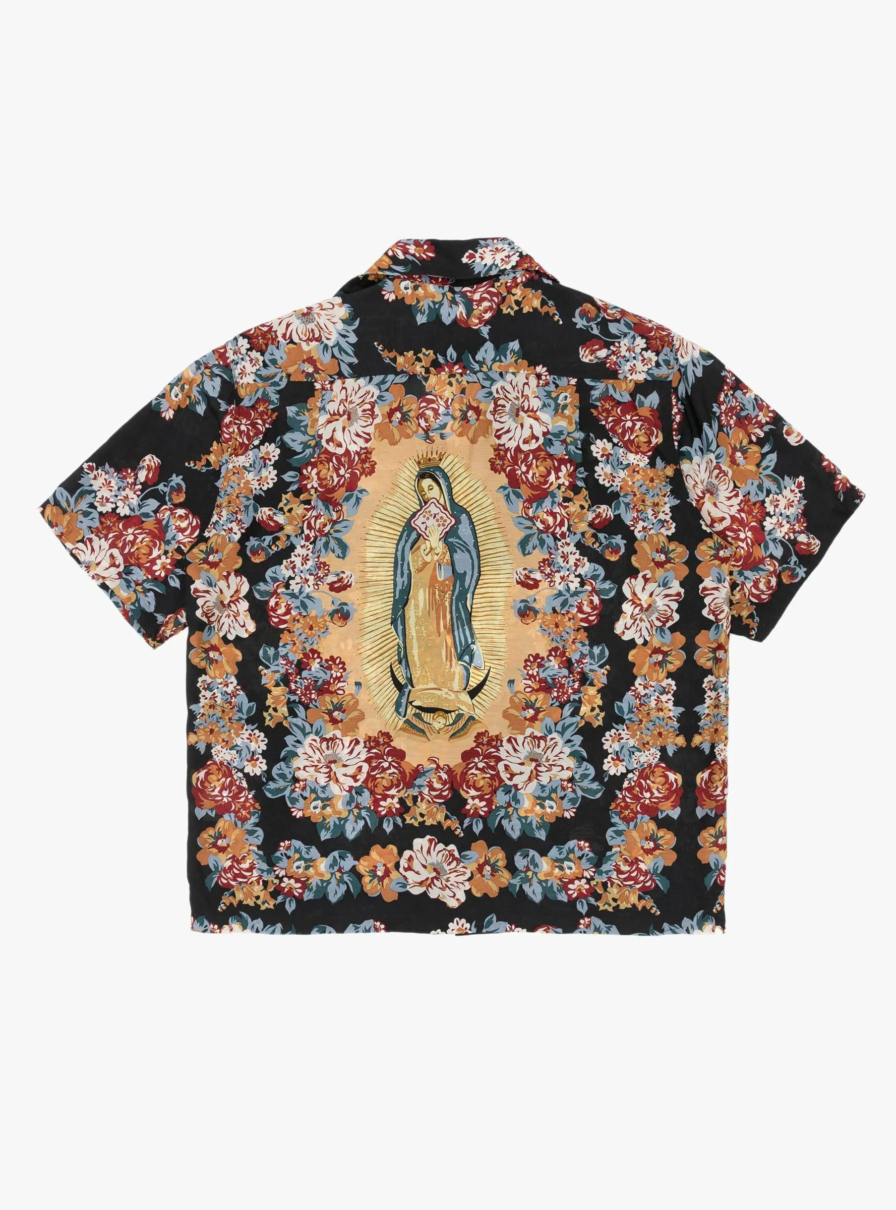 Silk Rayon Champetre Maria Wrangle Aloha Collar Black
