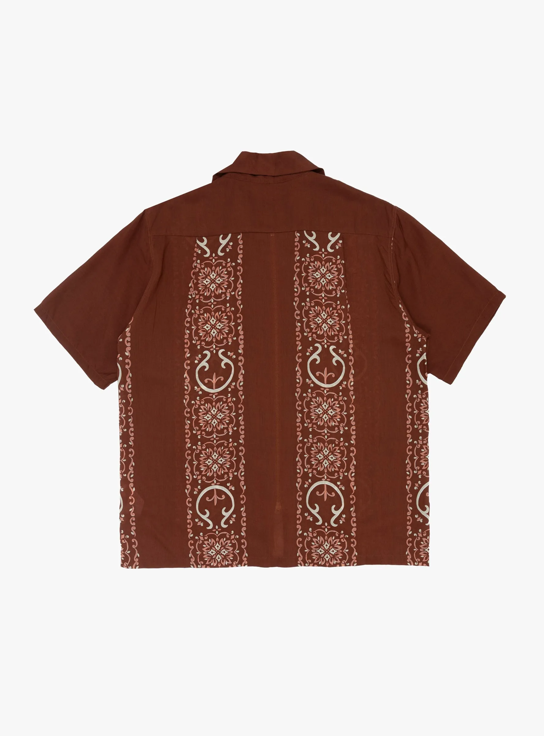 Silk Rayon Havananaja Drizzle Cuba Shirt Light Brown