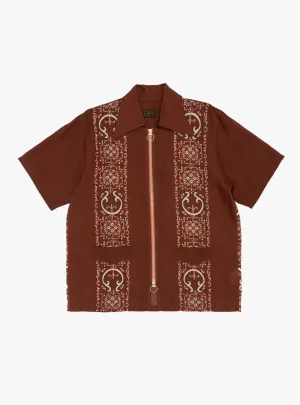 Silk Rayon Havananaja Drizzle Cuba Shirt Light Brown