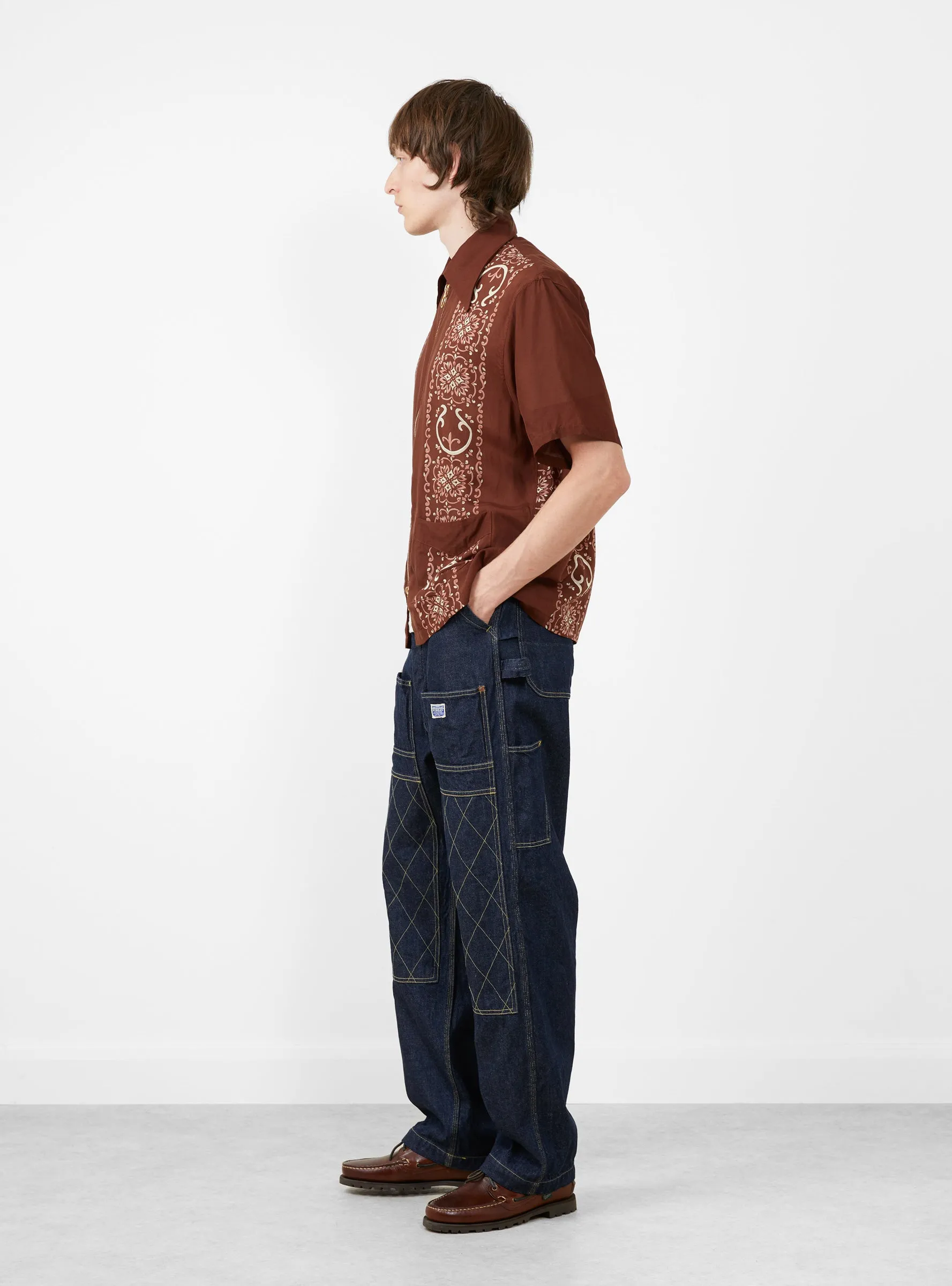 Silk Rayon Havananaja Drizzle Cuba Shirt Light Brown
