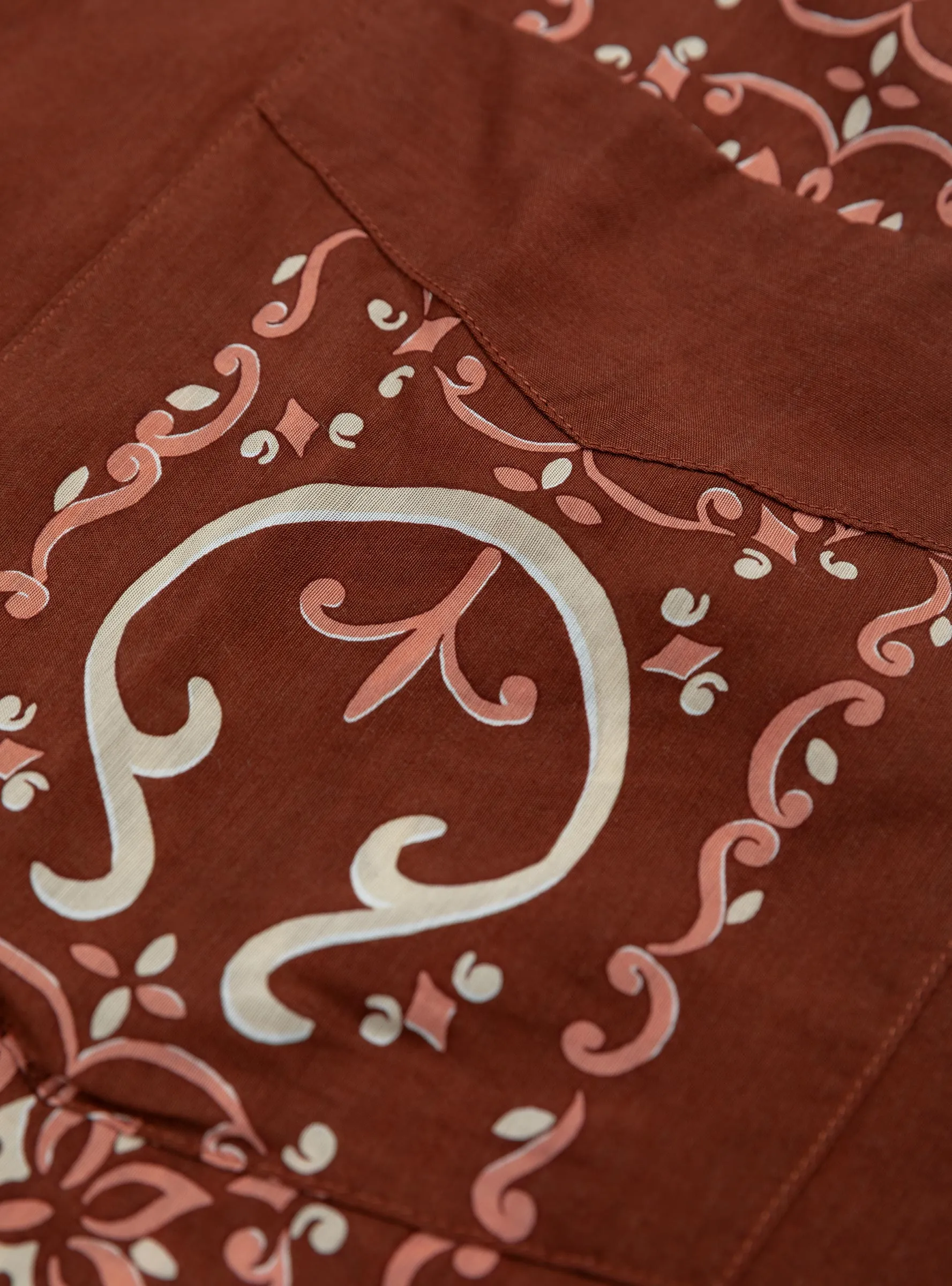 Silk Rayon Havananaja Drizzle Cuba Shirt Light Brown