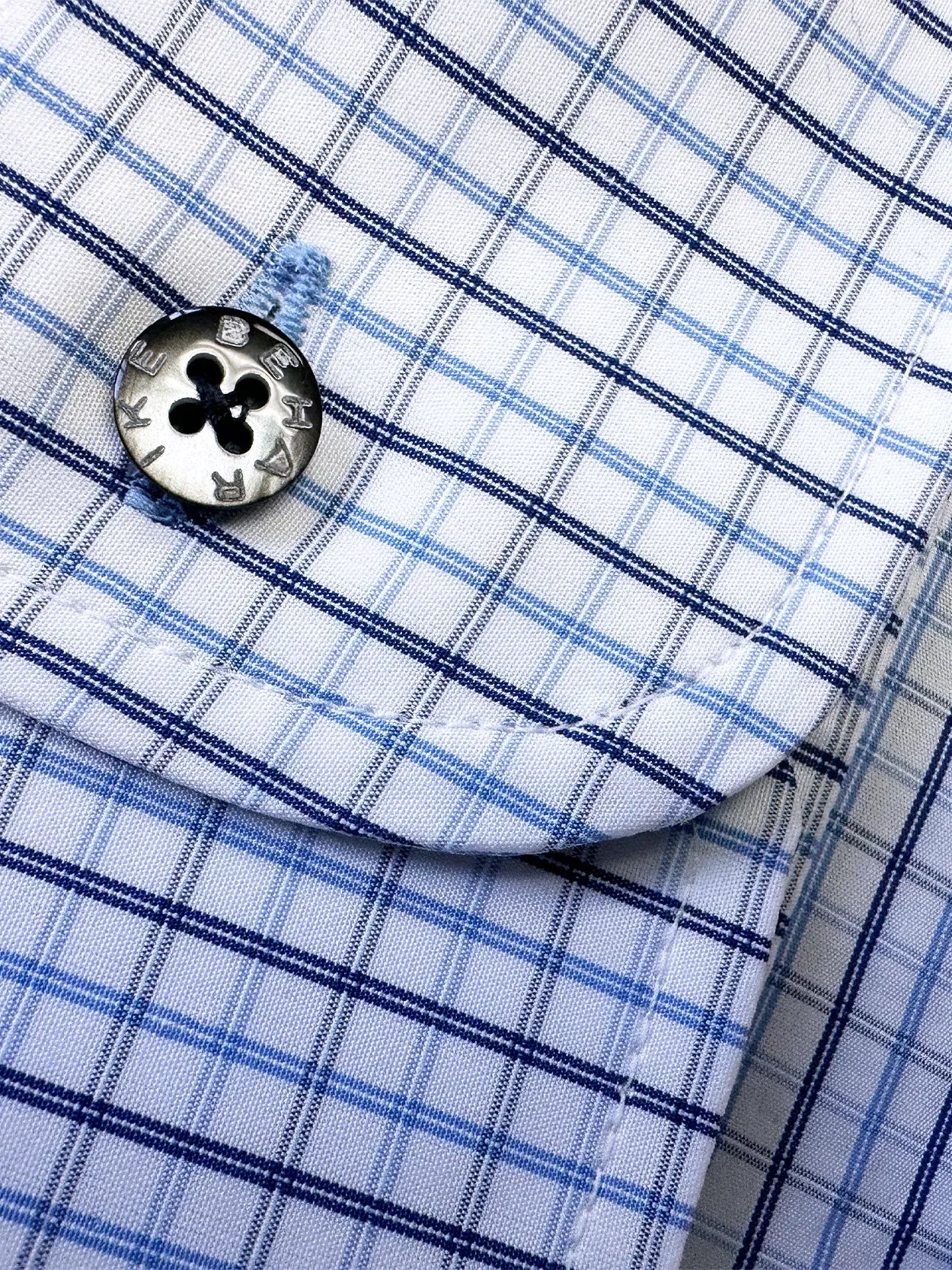 Sky & Navy Graph Check Sport Shirt