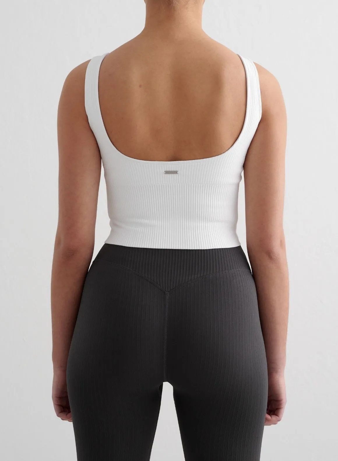 White Ribbed Seamless Shaping Bralette