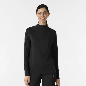 Women's Watch Window Quarter Zip Top - Black