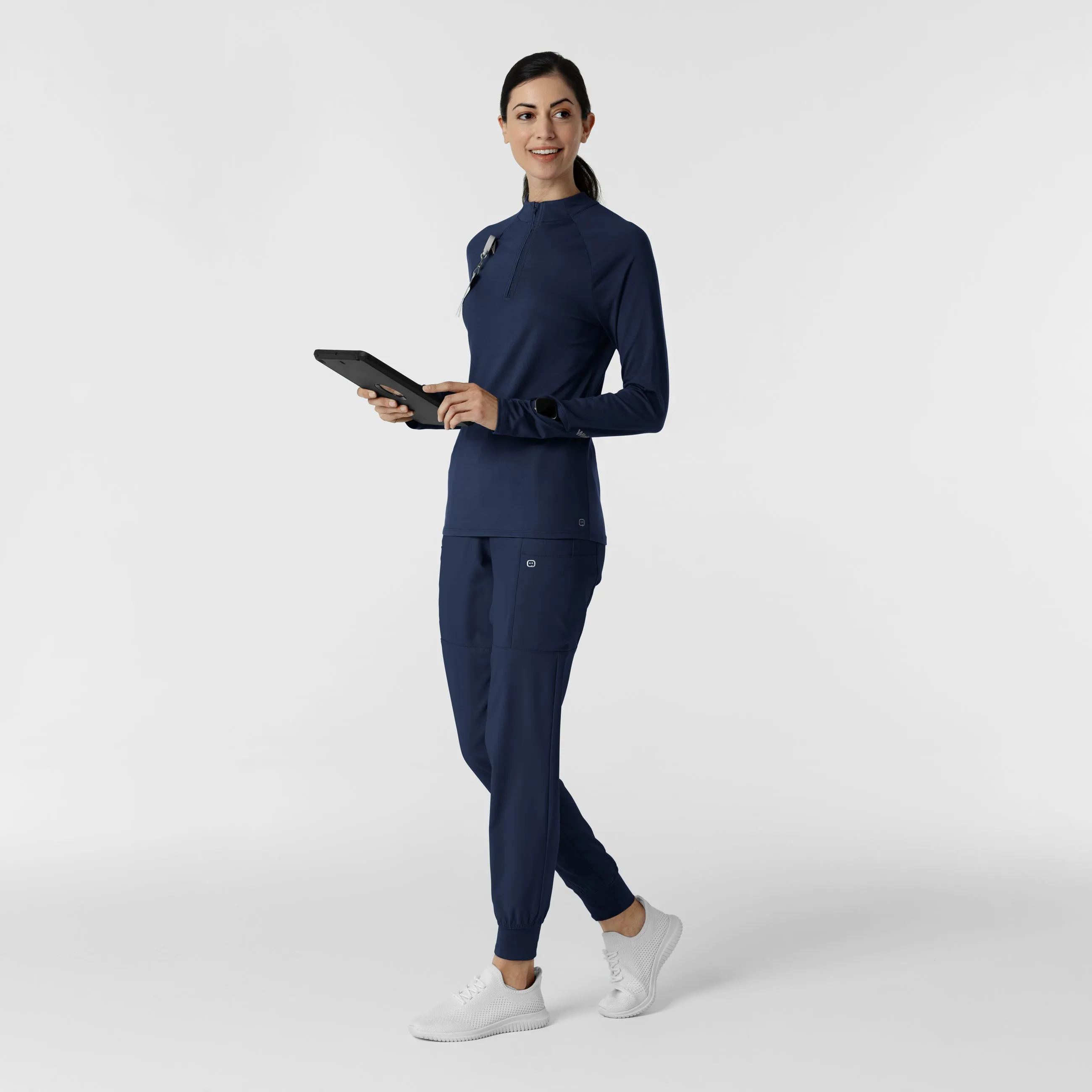 Women's Watch Window Quarter Zip Top - Navy
