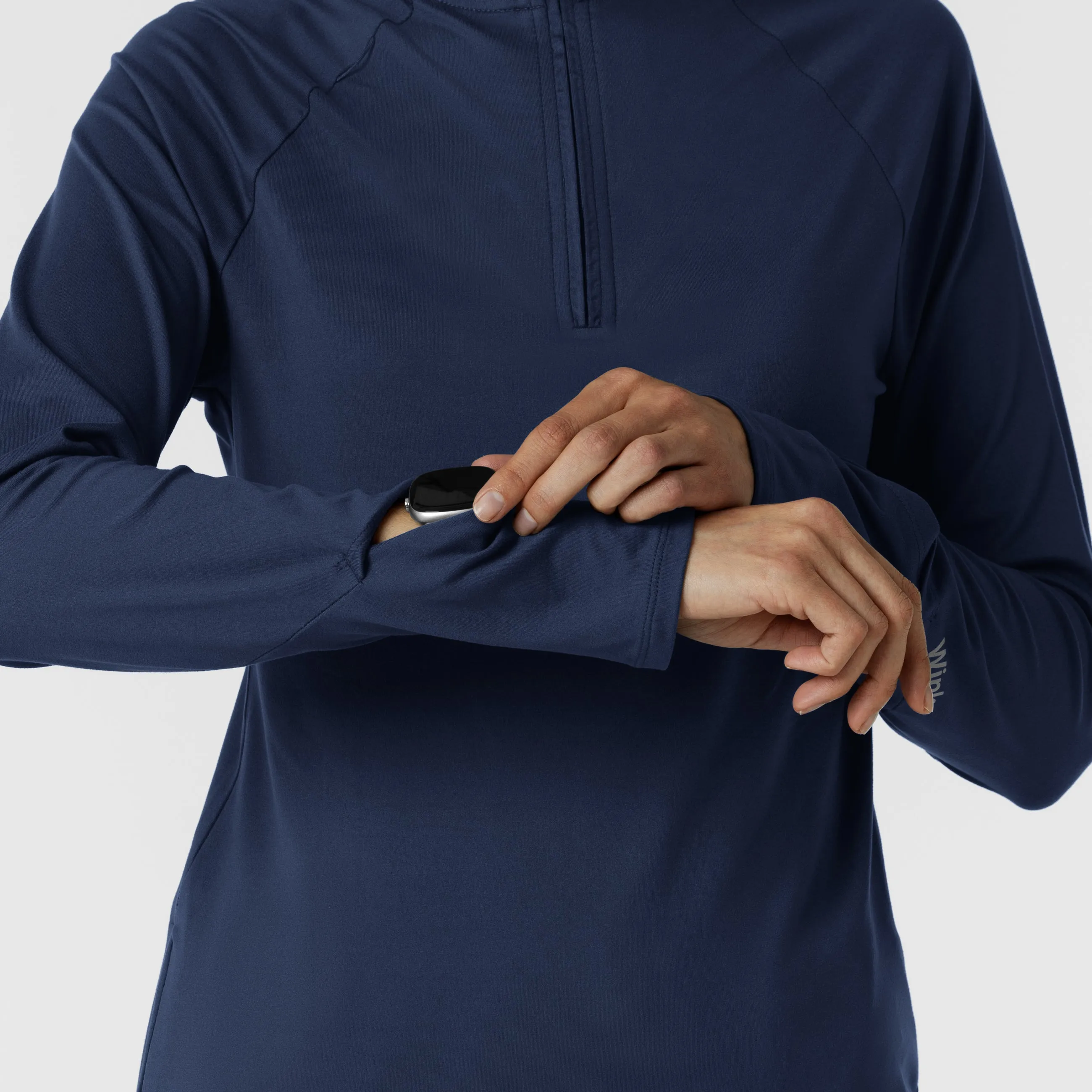 Women's Watch Window Quarter Zip Top - Navy