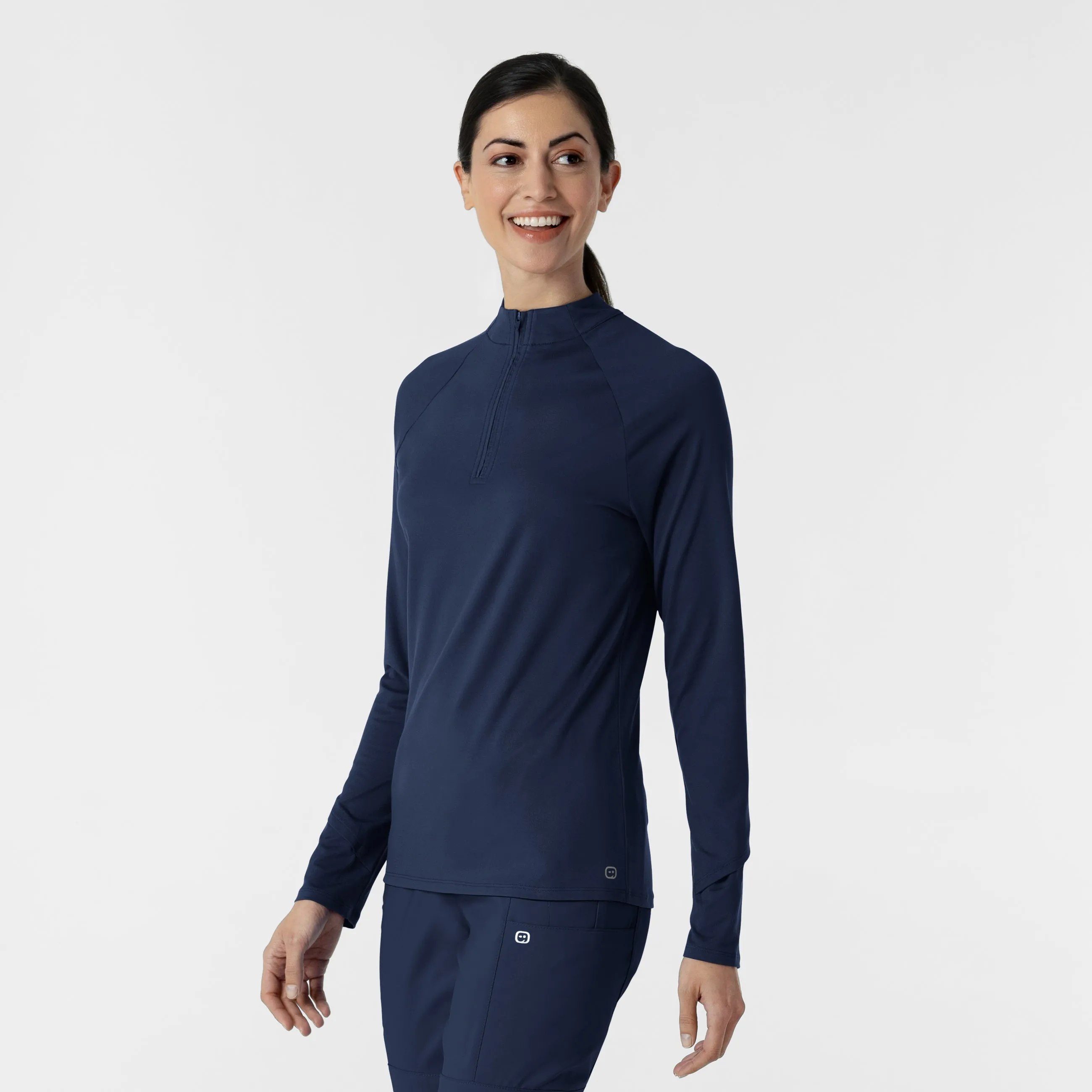 Women's Watch Window Quarter Zip Top - Navy