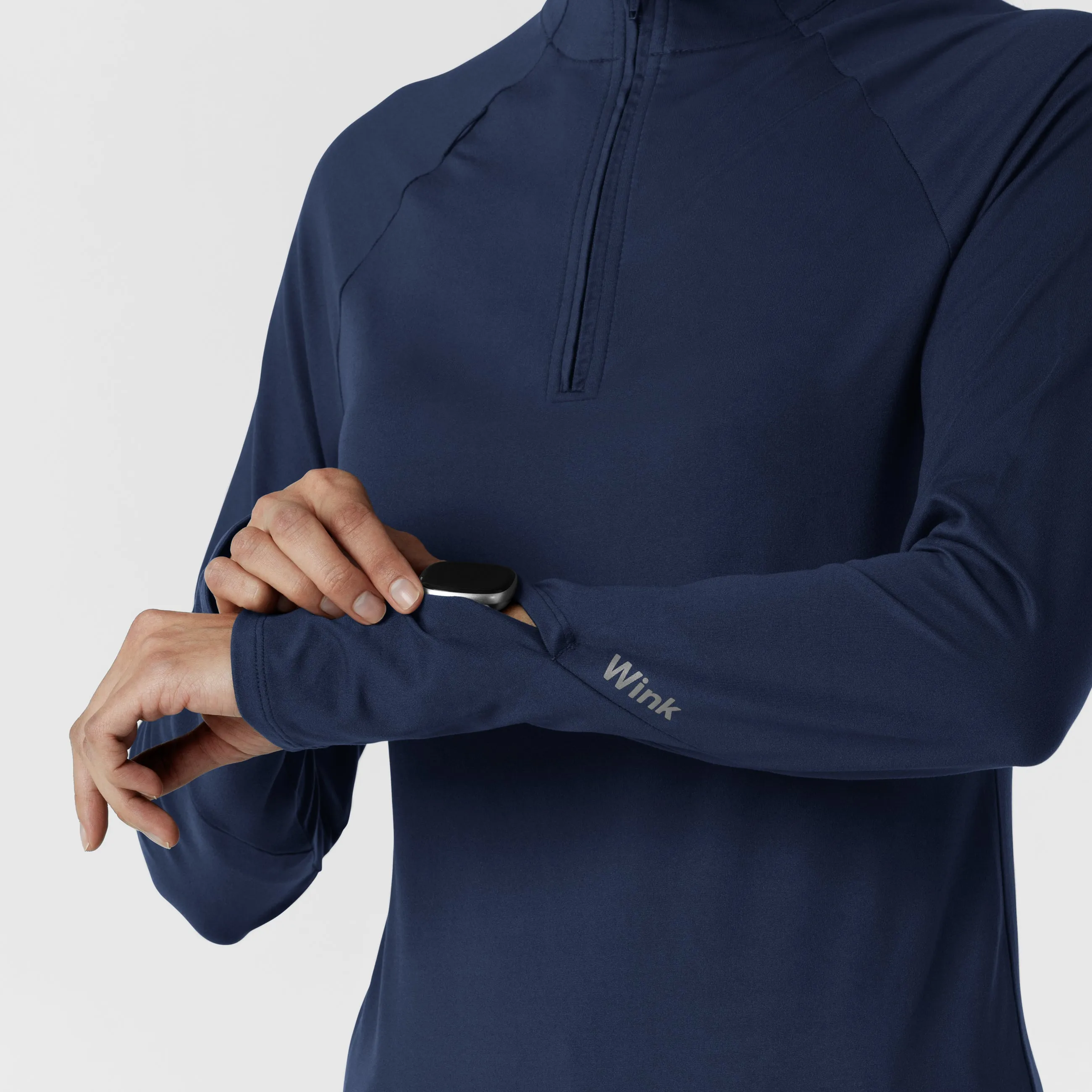 Women's Watch Window Quarter Zip Top - Navy