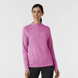 Women's Watch Window Quarter Zip Top - Raspberry Heather