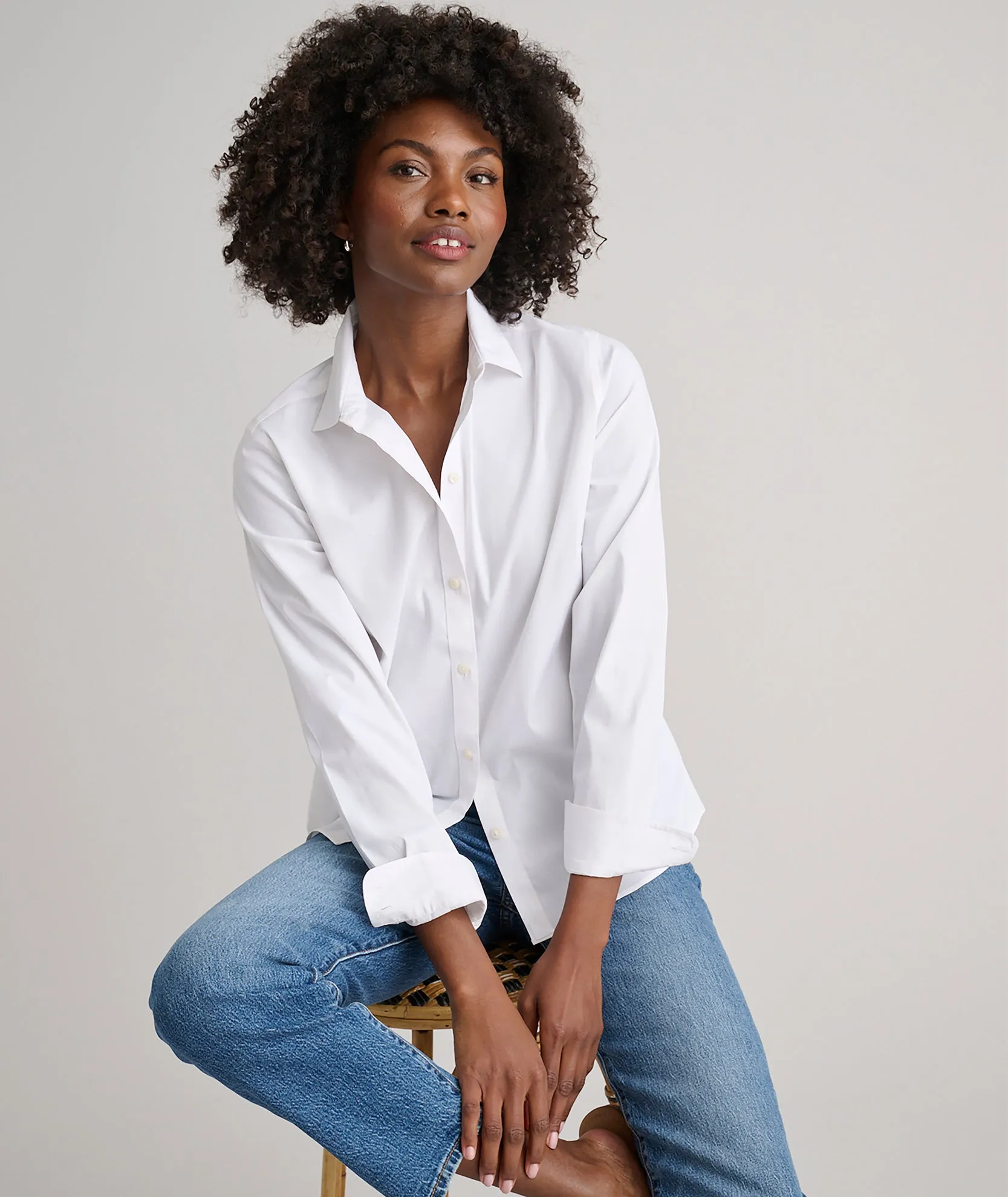 Wrinkle-Free Stretch Cotton Bella Shirt